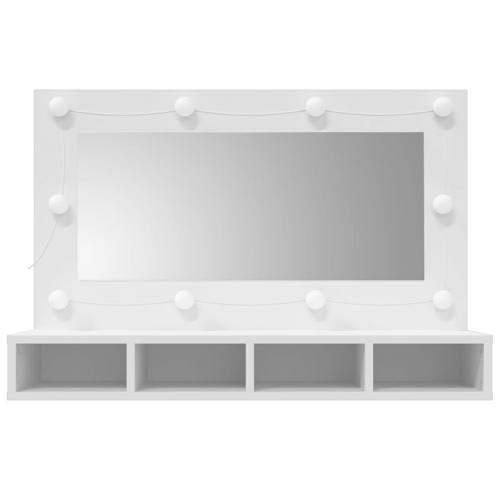 vidaXL Armoire à miroir avec LED blanc 90x31,5x62 cm