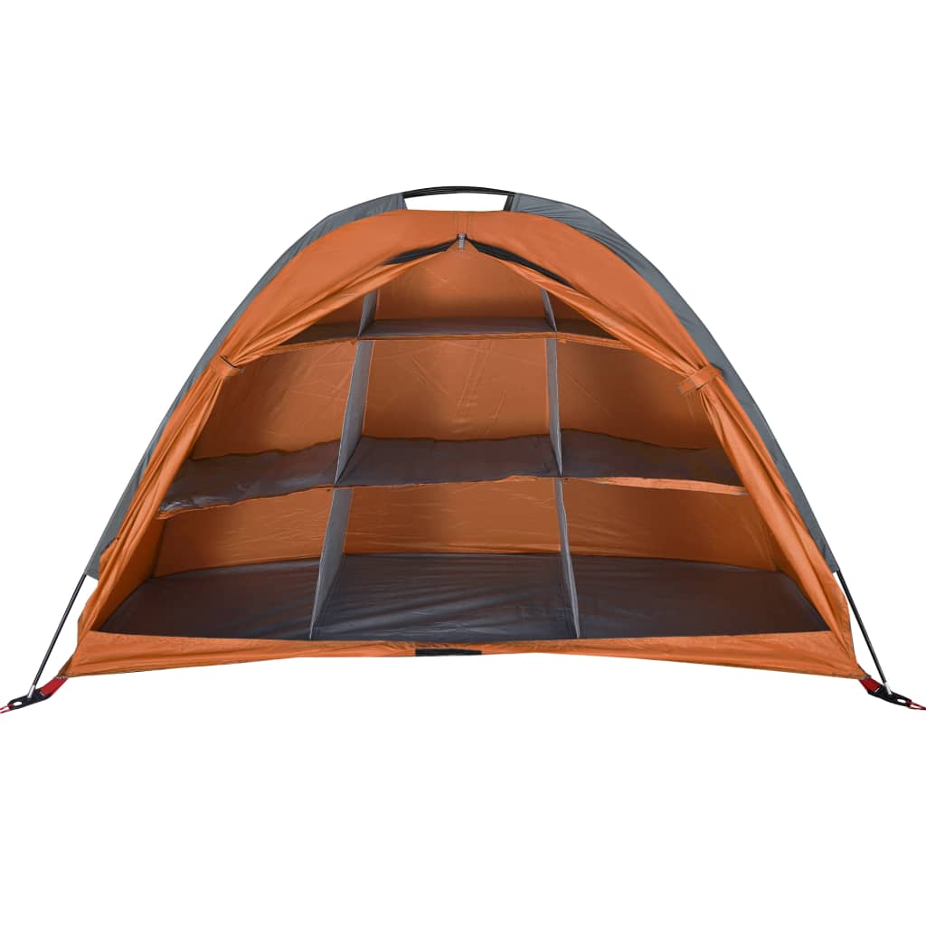vidaXL Tente de rangement 9 compartiments gris et orange imperméable