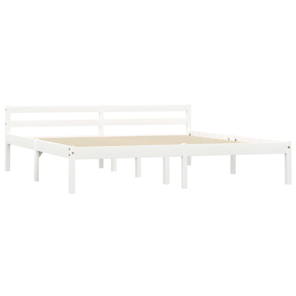 vidaXL Cadre de lit sans matelas blanc bois massif de pin 180x200 cm