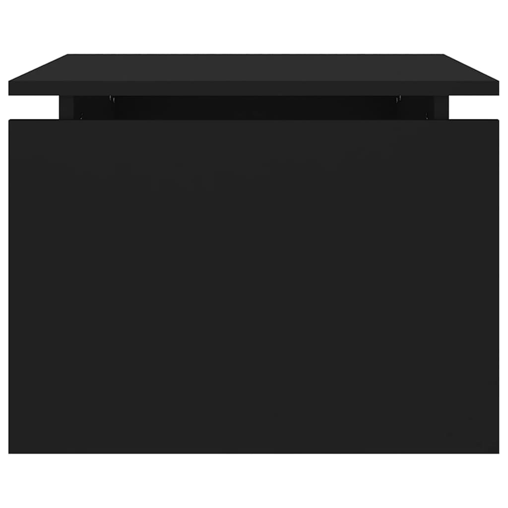 vidaXL Table basse Noir 68x50x38 cm Aggloméré
