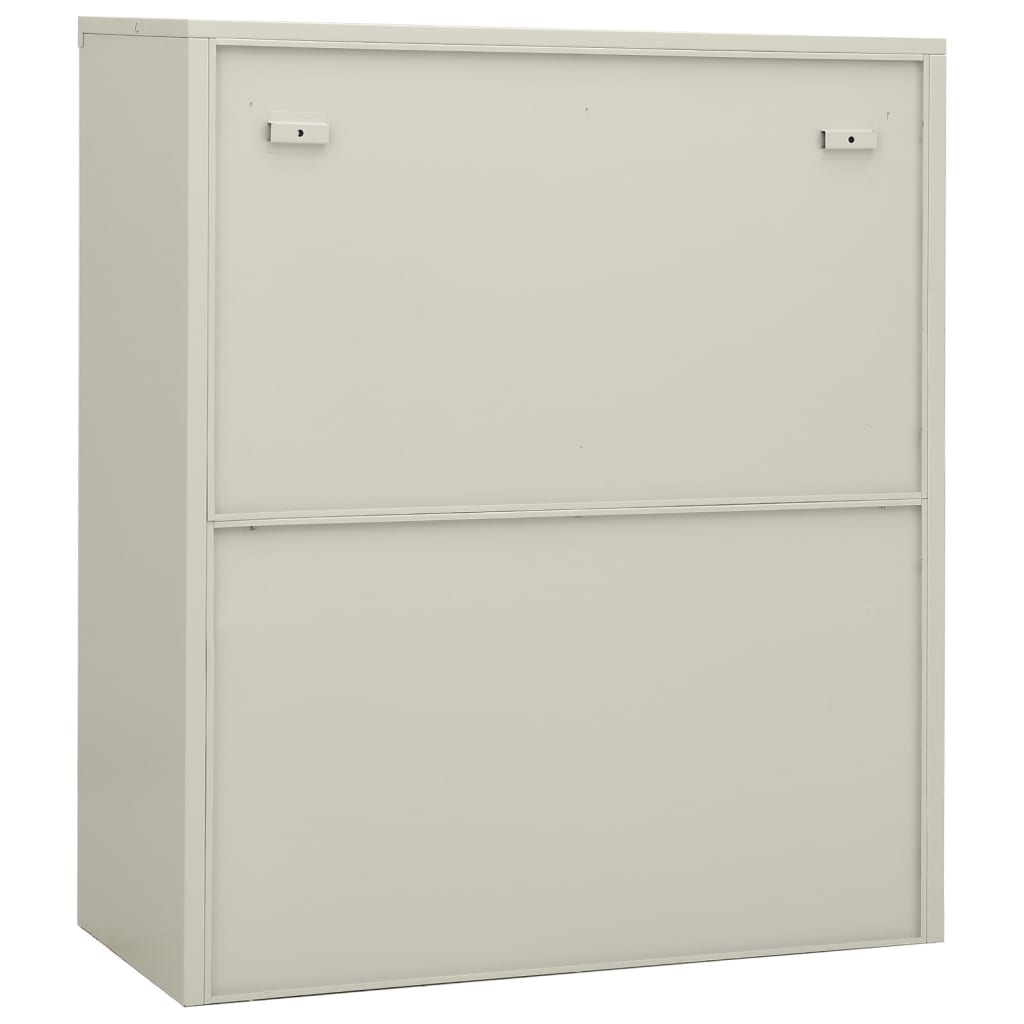 vidaXL Armoire de bureau Gris clair 90x40x105 cm Acier