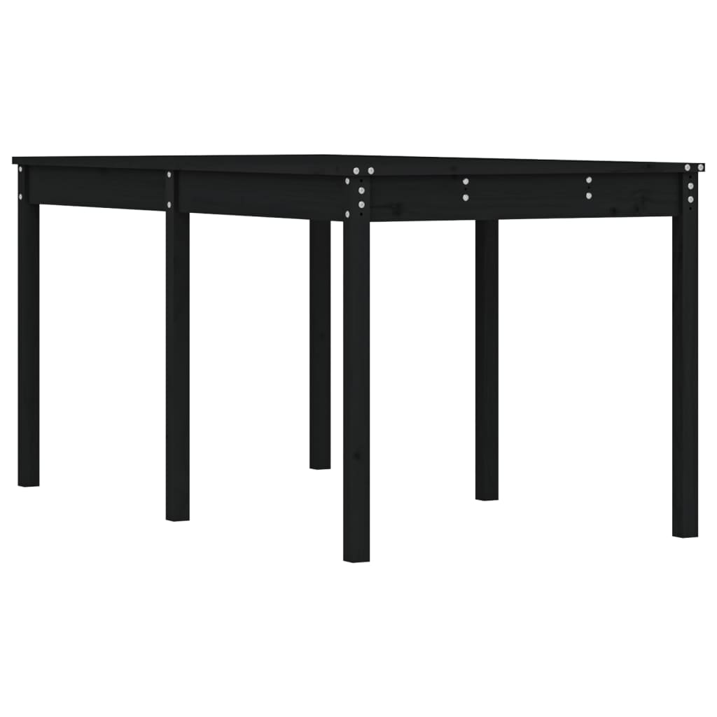 vidaXL Table de jardin noir 159,5x82,5x76 cm bois massif de pin