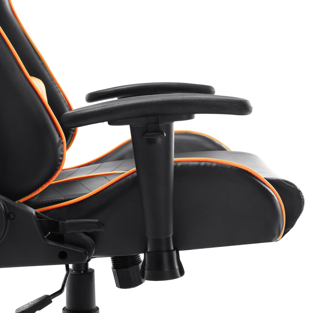 vidaXL Chaise de jeu Noir et orange Cuir artificiel