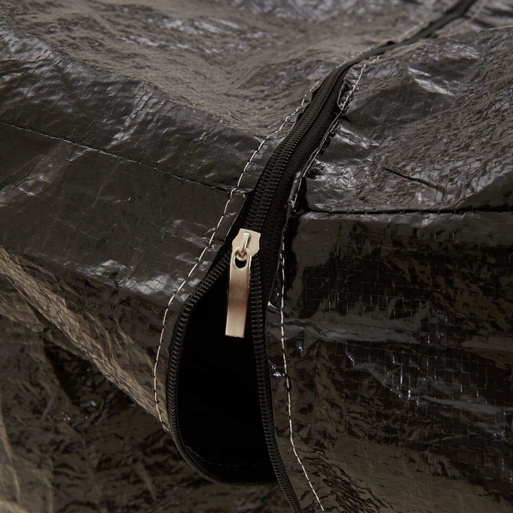 vidaXL Sac de rangement pour coussins de jardin noir 150x75x75 cm PE