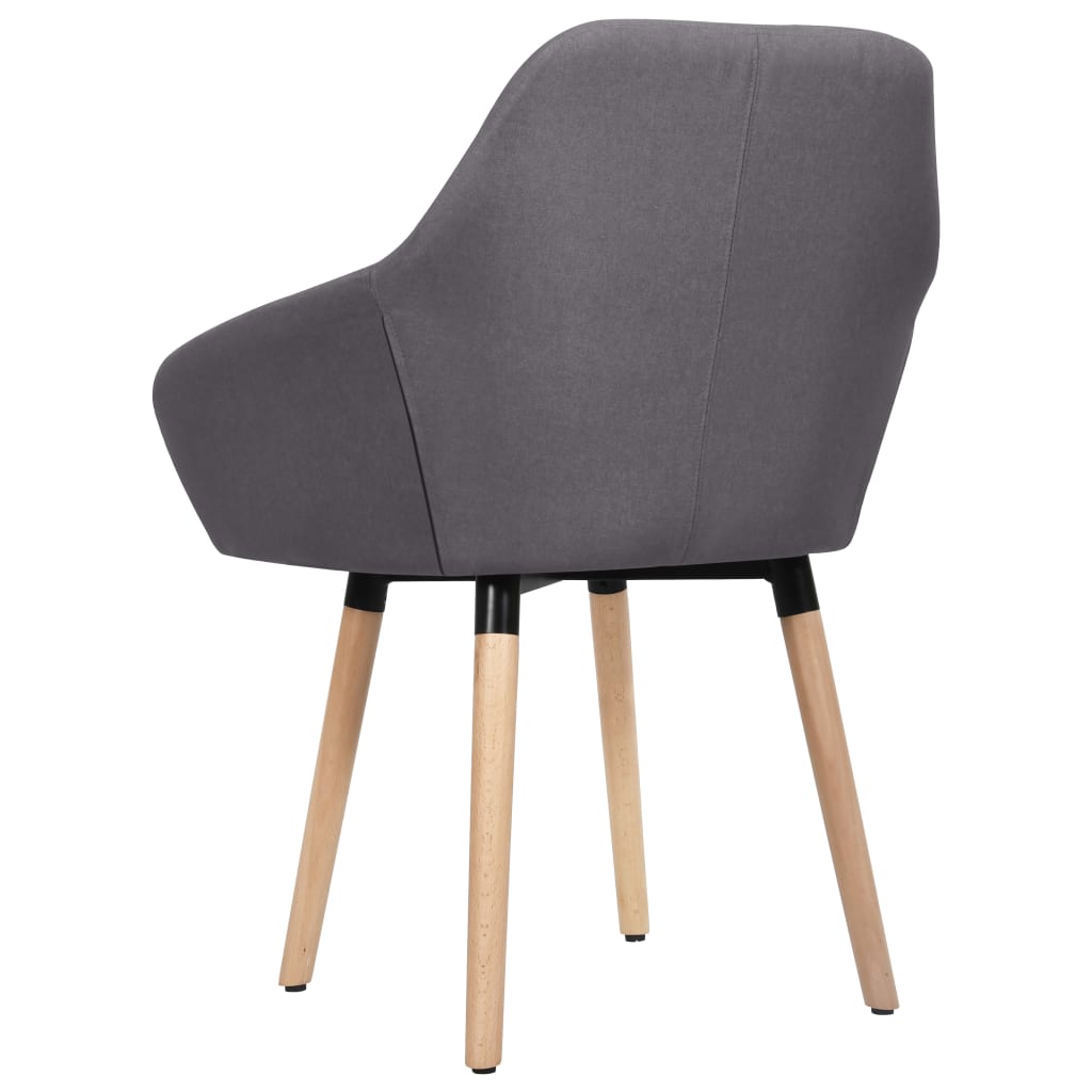 vidaXL Chaises à manger lot de 2 gris foncé tissu