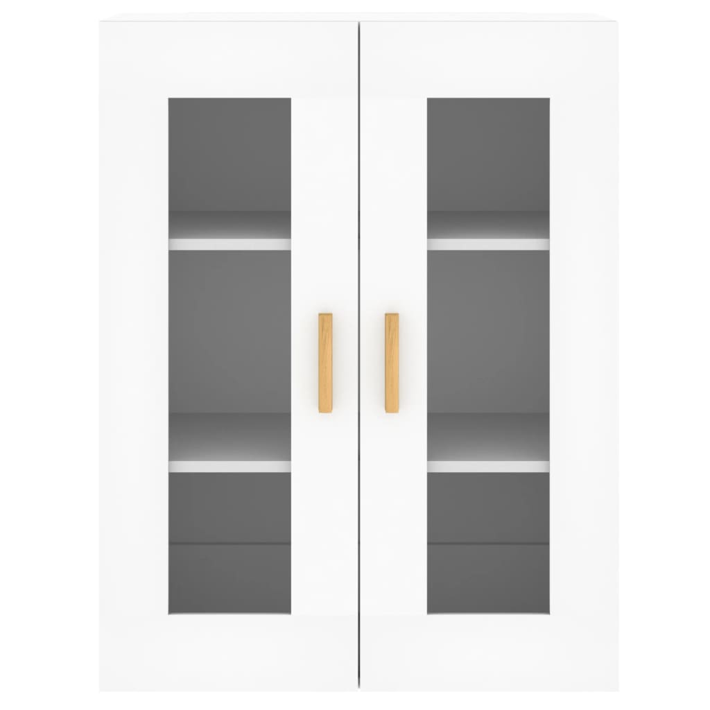 vidaXL Armoires murales 2 pcs blanc bois d'ingénierie