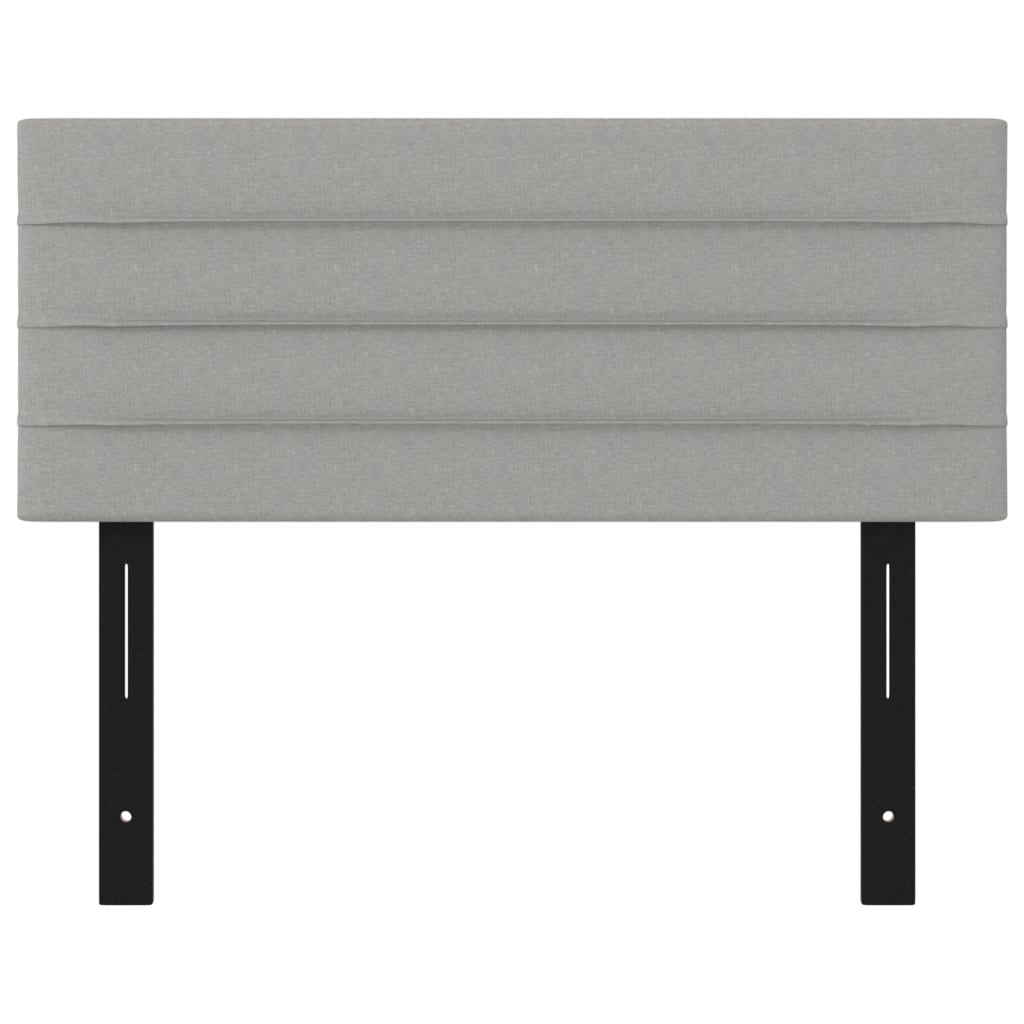 vidaXL Tête de lit gris clair 100x5x78/88 cm tissu