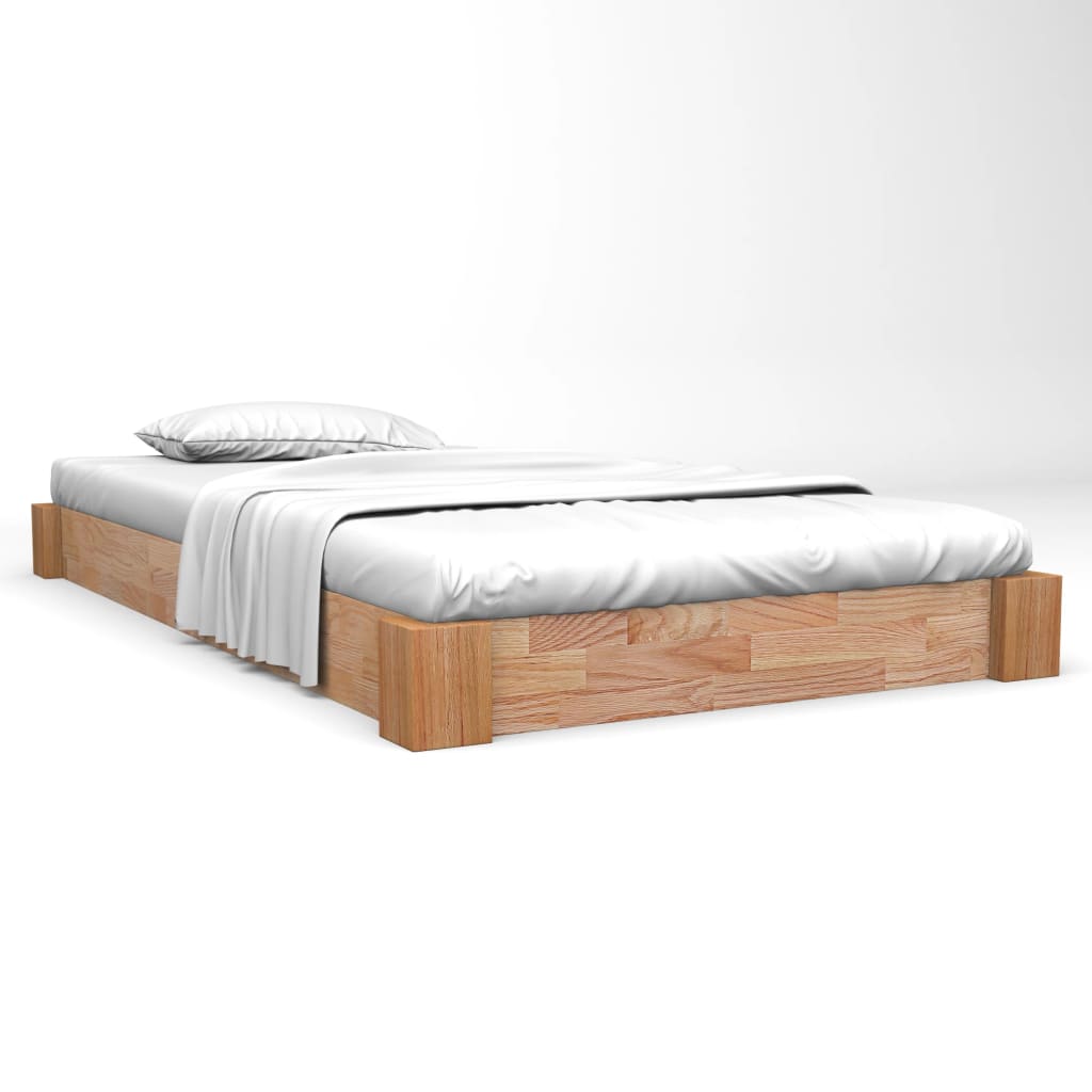 vidaXL Cadre de lit sans matelas bois de chêne massif 140x200 cm