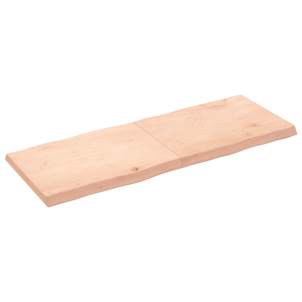 vidaXL Dessus de table bois massif non traité bordure assortie