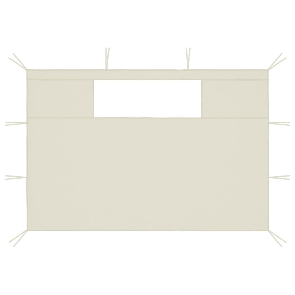 vidaXL Parois latérales de belvédère avec fenêtres 2 pcs Crème