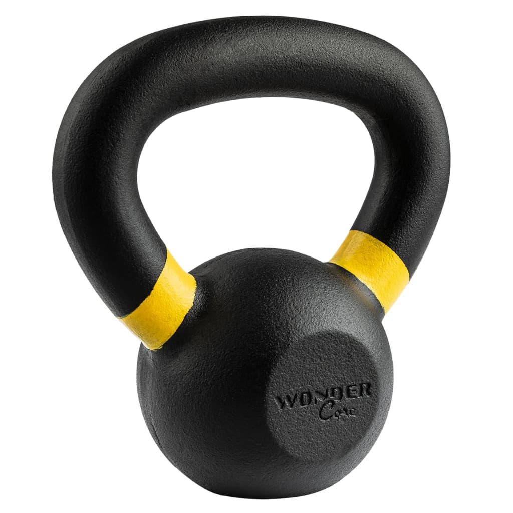 Wonder Core Kettlebell de force revêtu 4 kg Noir et jaune