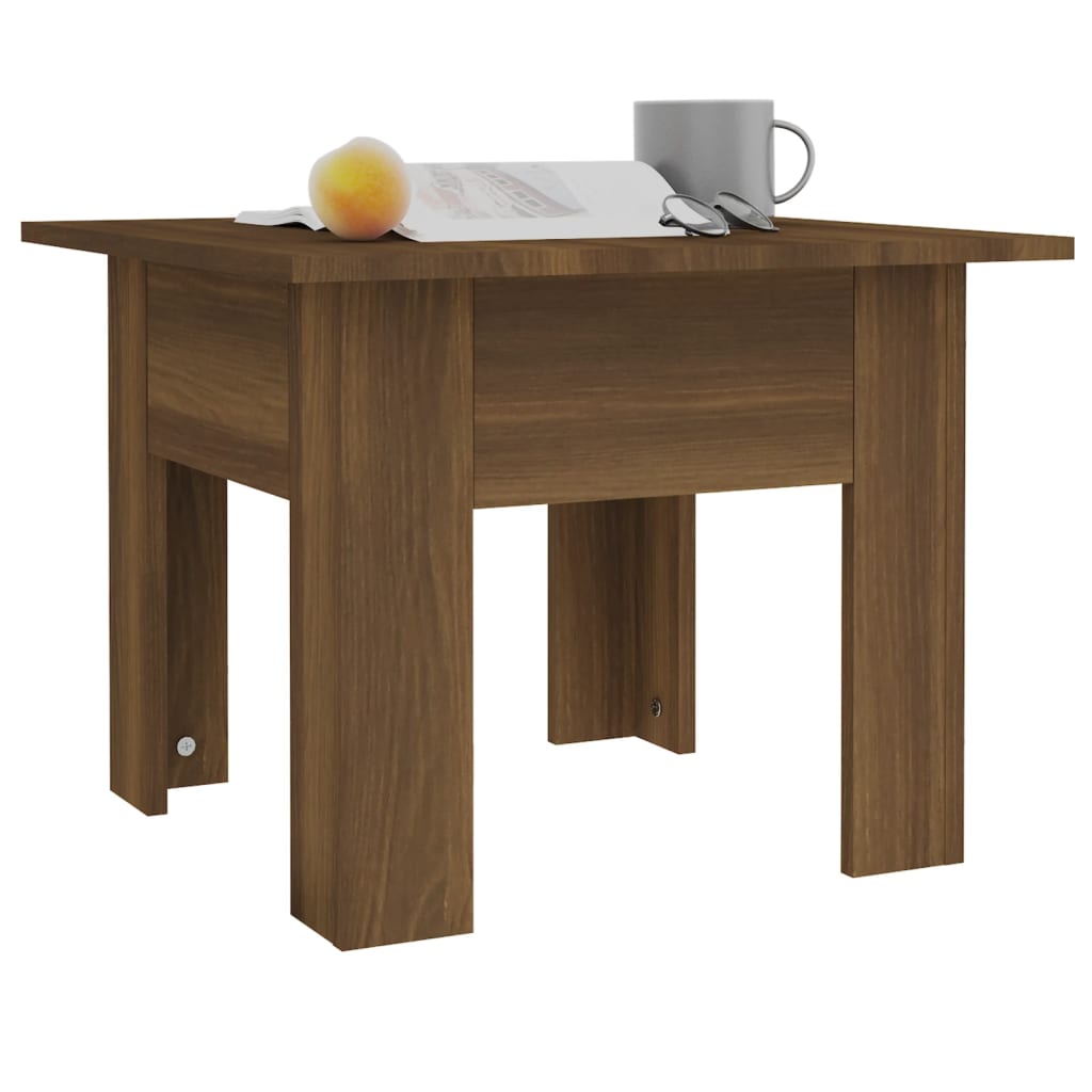 vidaXL Table basse chêne marron 55x55x42 cm bois d'ingénierie