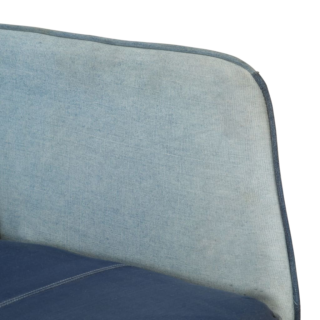 vidaXL Chaise à bascule Denim Bleu Toile patchwork