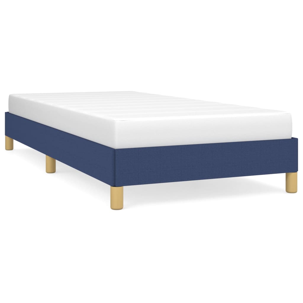 vidaXL Cadre de lit sans matelas bleu 90x190 cm tissu