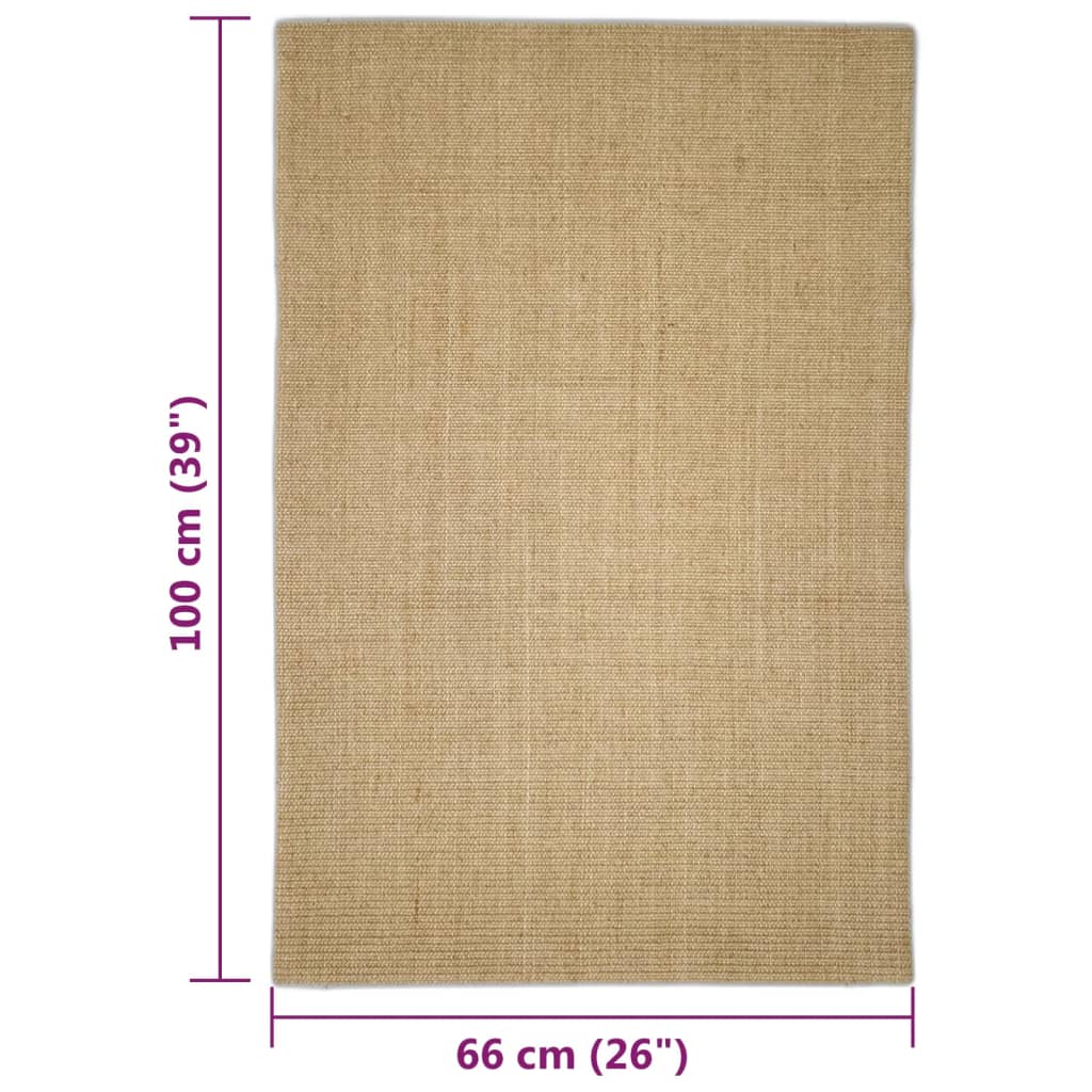 vidaXL Tapis en sisal pour griffoir 66x100 cm