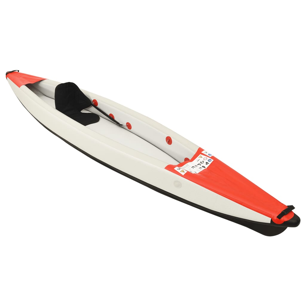 vidaXL Kayak gonflable rouge 375x72x31 cm polyester