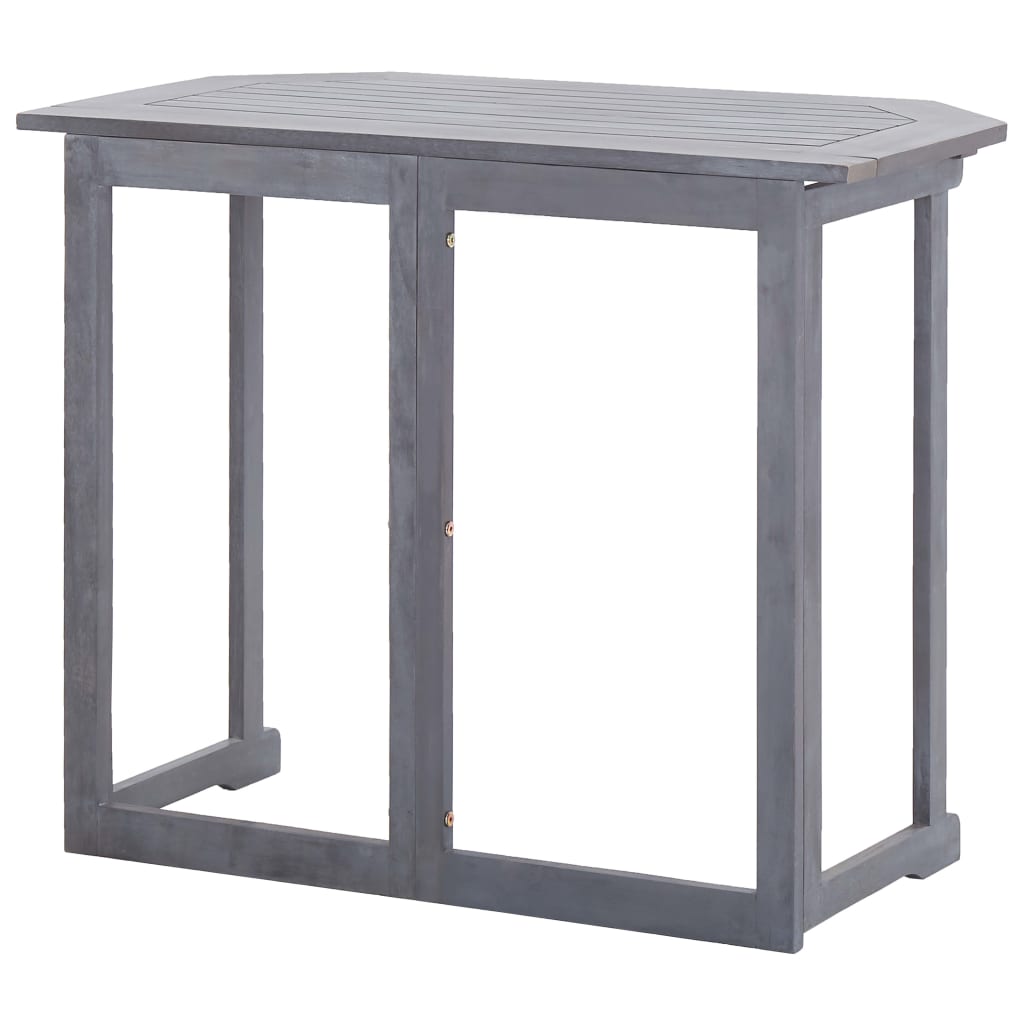 vidaXL Ensemble de bistro 4 pcs Bois d'acacia solide Gris