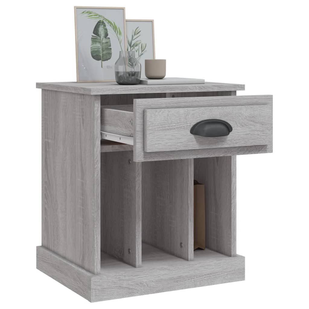 vidaXL Tables de chevet 2 pcs sonoma gris 43x36x50 cm