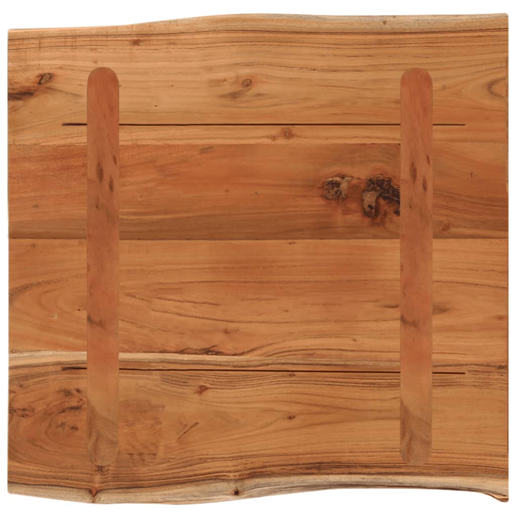 vidaXL Table d'appoint 40x40x2,5cm bois massif acacia bordure assortie