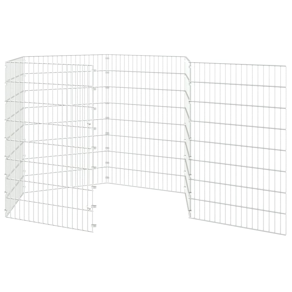 vidaXL Enclos pour animaux en liberté 6 panneaux 54x80cm fer galvanisé