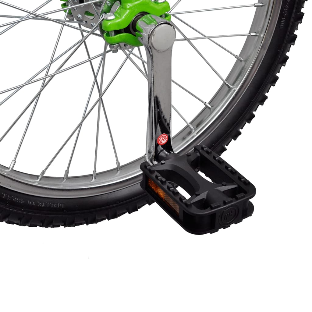 vidaXL Monocycle réglable Vert 16 pouces