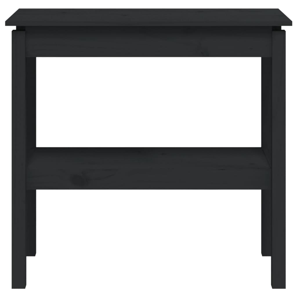 vidaXL Table console Noir 80x40x75 cm Bois de pin solide