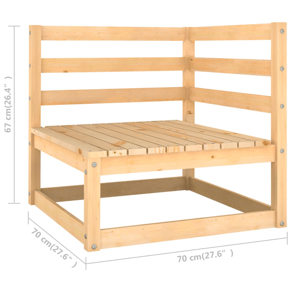 vidaXL Salon de jardin 8 pcs avec coussins Bois de pin massif