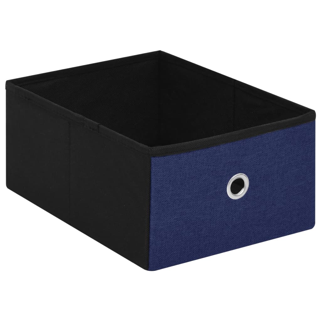 vidaXL Banc de rangement pliable Bleu 76x38x38 cm Faux lin