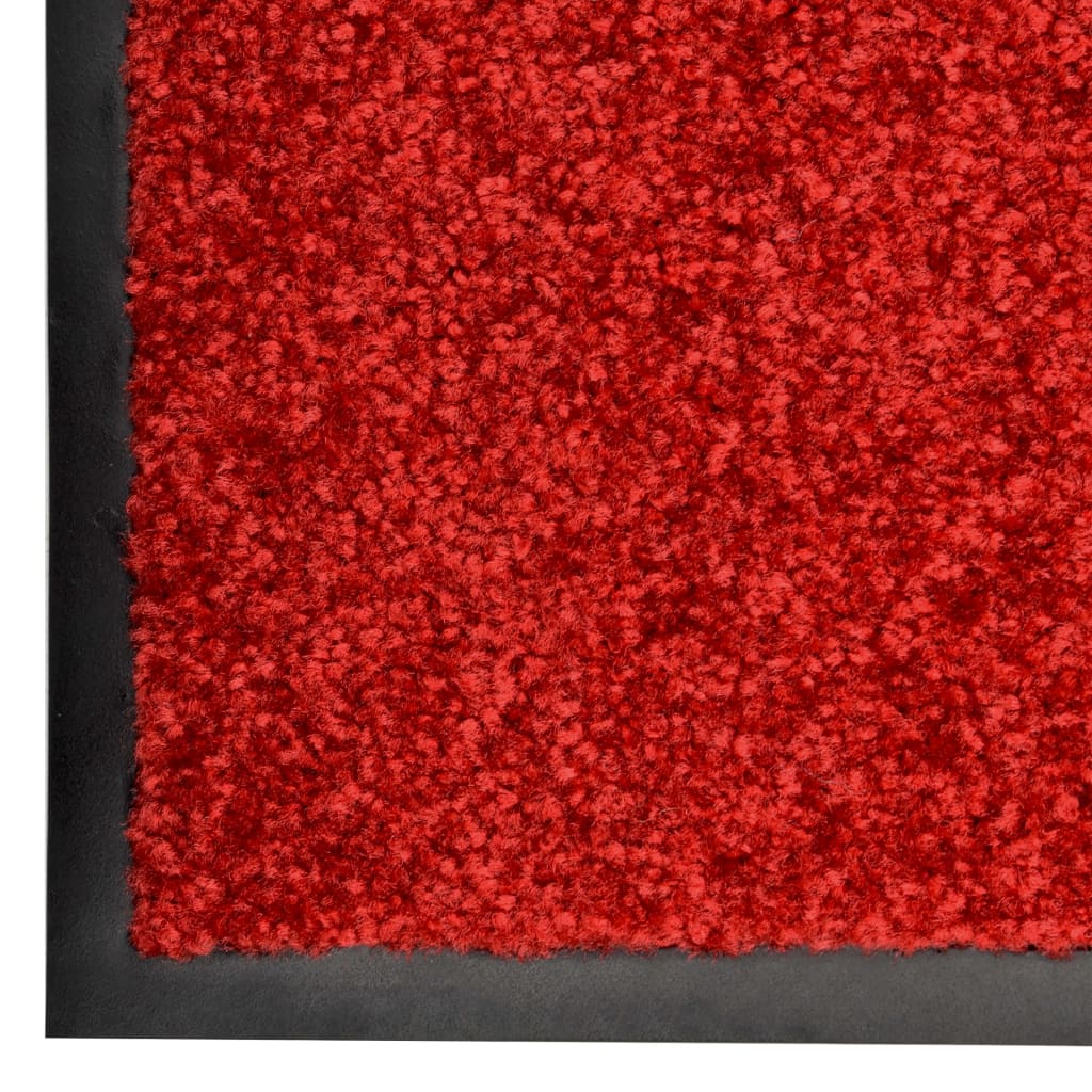 vidaXL Paillasson lavable Rouge 40x60 cm