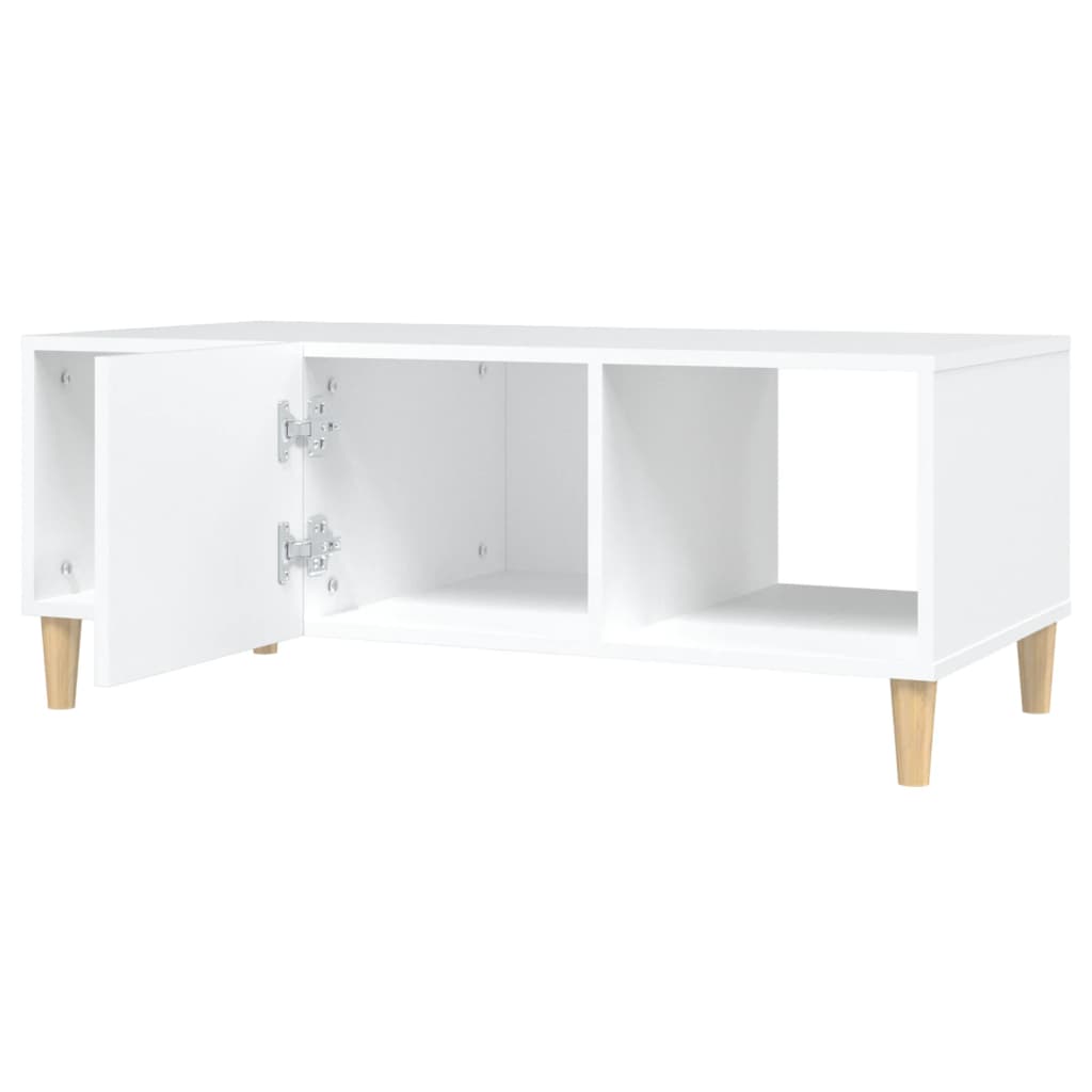 vidaXL Table basse blanc 102x50x40 cm bois d'ingénierie