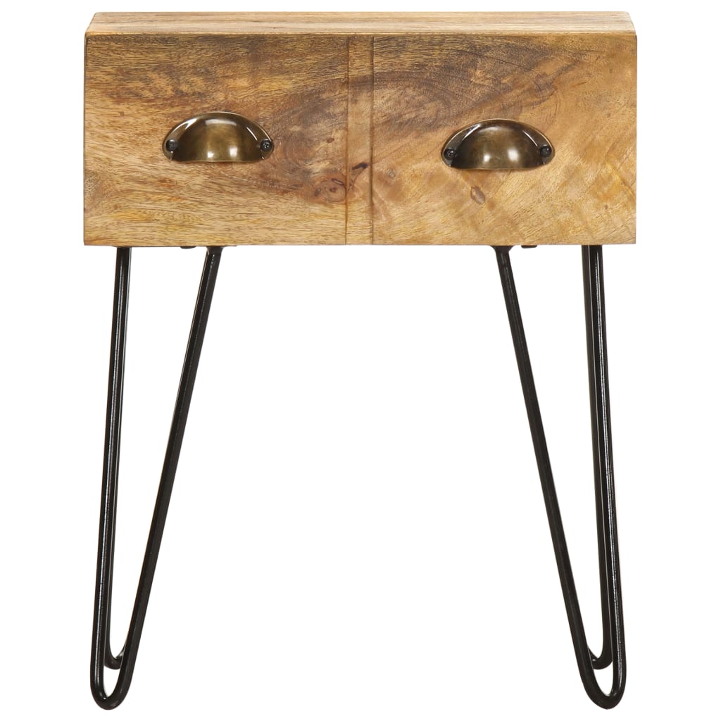 vidaXL Table de chevet 40 x 30 x 50 cm Bois de manguier massif