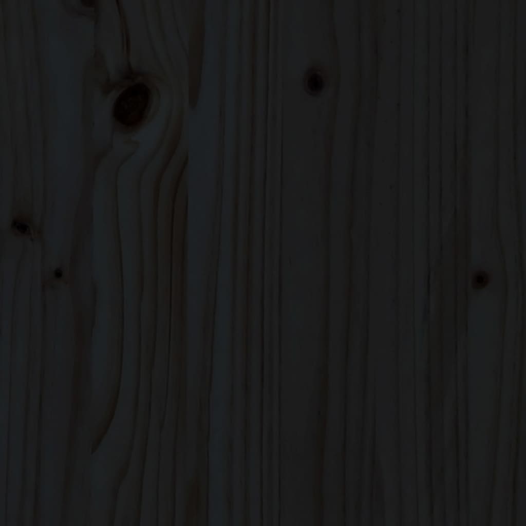 vidaXL Repose-pied de jardin noir bois de pin massif