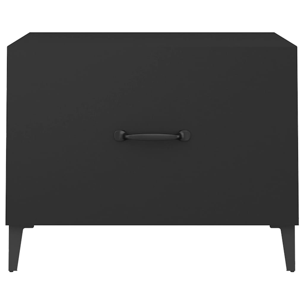 vidaXL Table basse avec pieds en métal Noir 50x50x40 cm