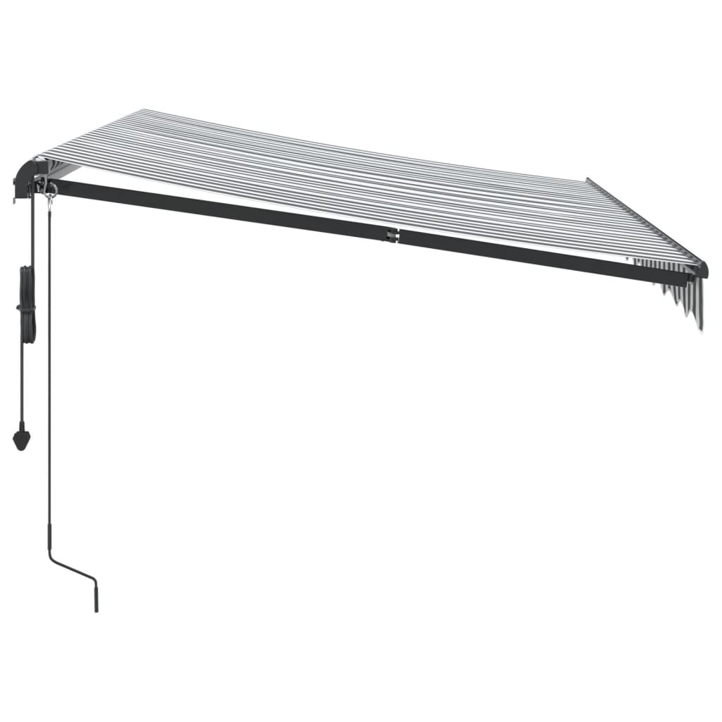 vidaXL Auvent rétractable automatique anthracite et blanc 300x250 cm