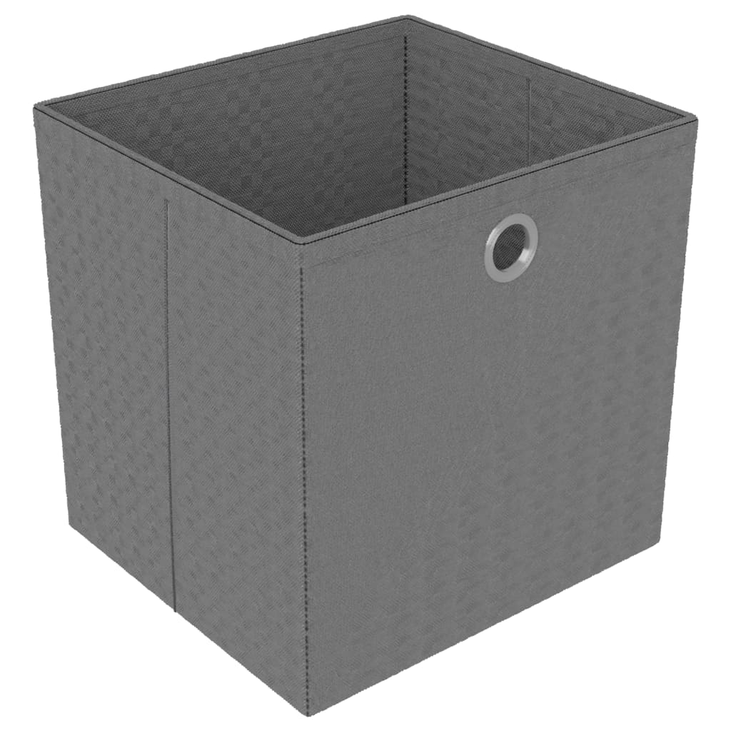 vidaXL Étagère d'affichage 6 cubes et boîtes Noir 103x30x72,5 cm Tissu