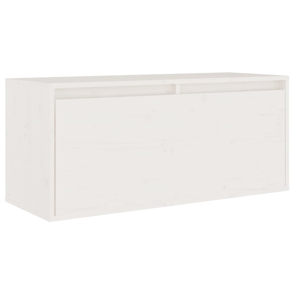 vidaXL Armoire murale Blanc 80x30x35 cm Bois de pin massif