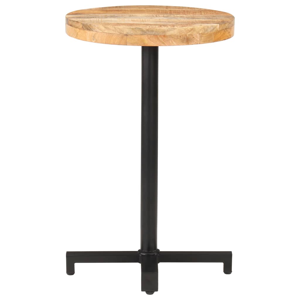 vidaXL Table de bistro Ronde Ø50x75 cm Bois de manguier brut