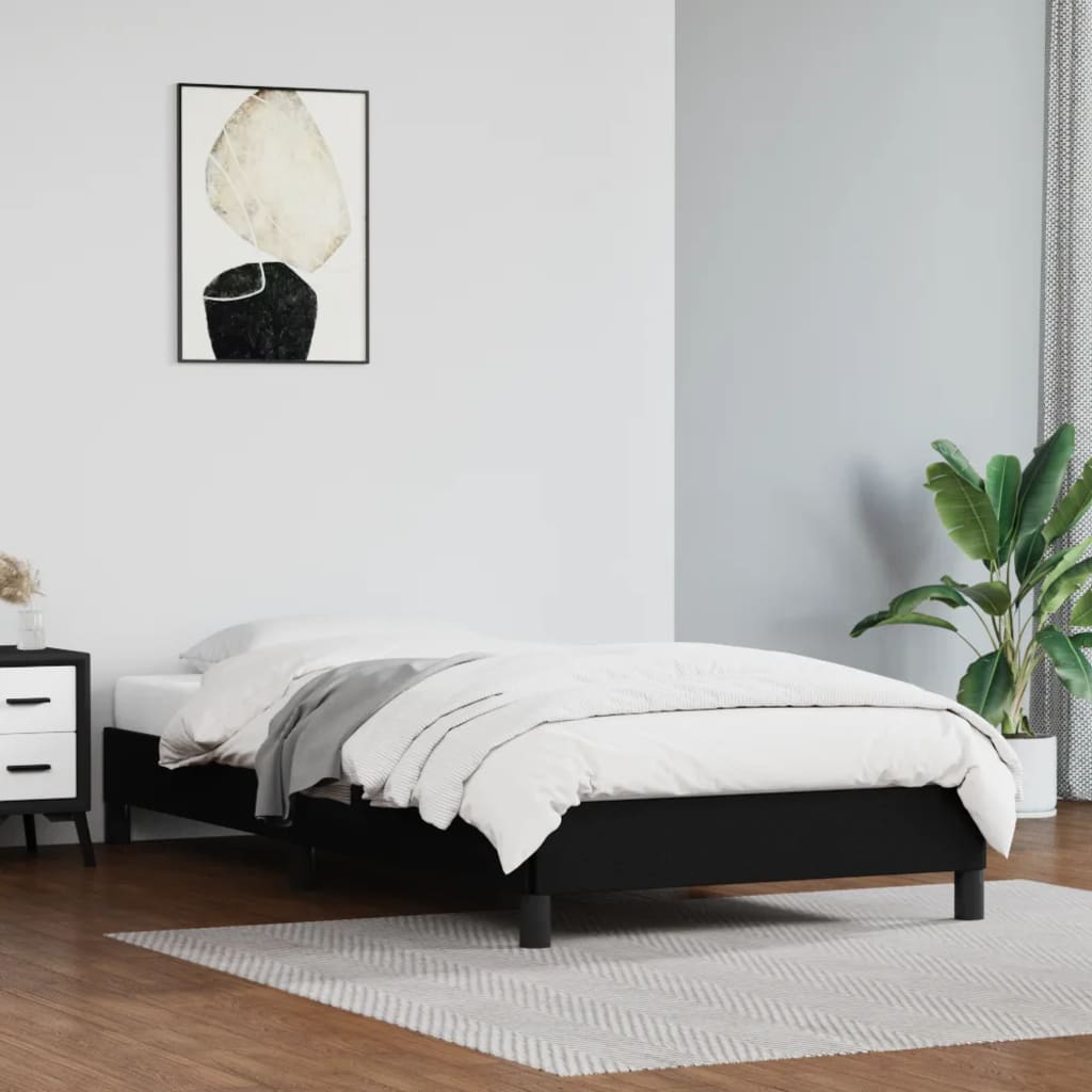 vidaXL Cadre de lit sans matelas noir 90x190 cm similicuir