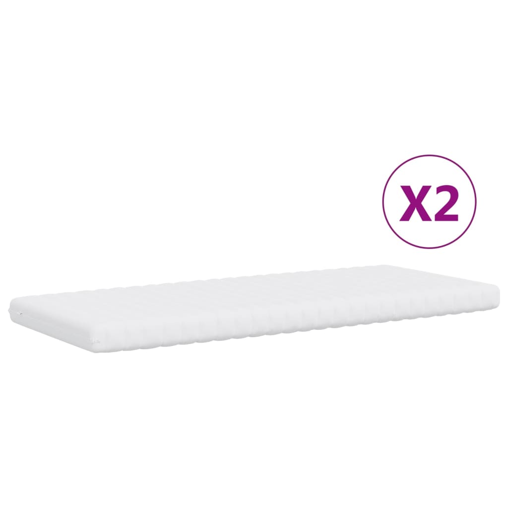 vidaXL Lit de jour avec gigogne et matelas noir 90x200 cm tissu