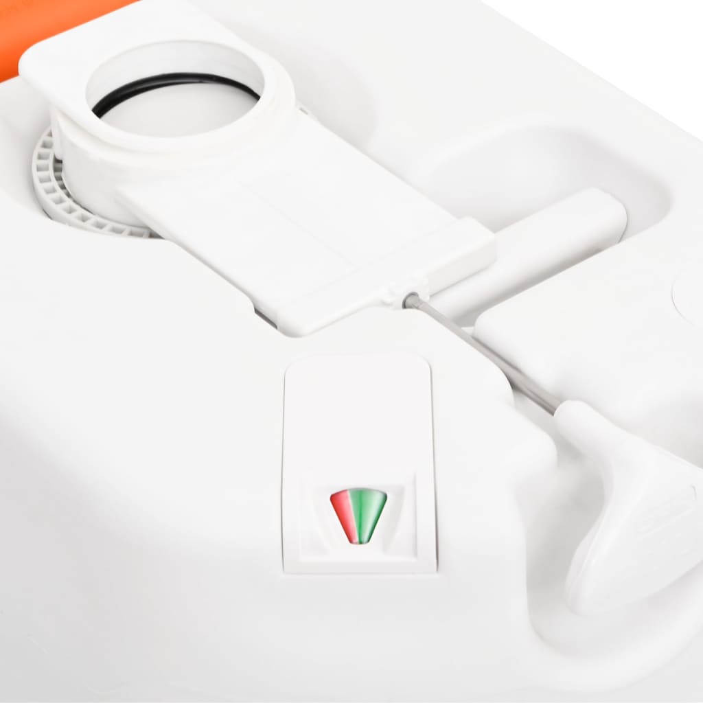vidaXL Toilette de camping intégrée blanc 24+17 L PEHD et émail