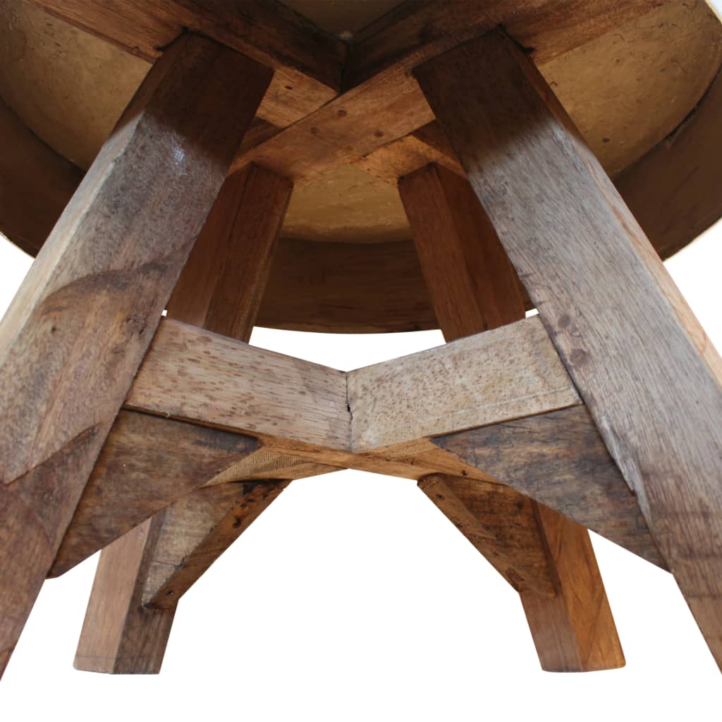 vidaXL Table basse Bois de récupération massif 60x45 cm Argenté