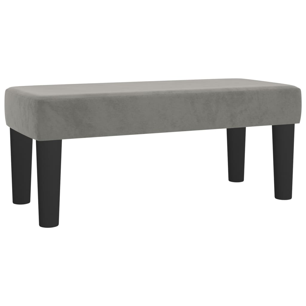 vidaXL Sommier à lattes de lit et matelas Gris clair 120x200cm Velours