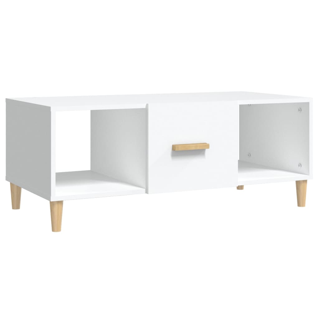 vidaXL Table basse blanc 102x50x40 cm bois d'ingénierie