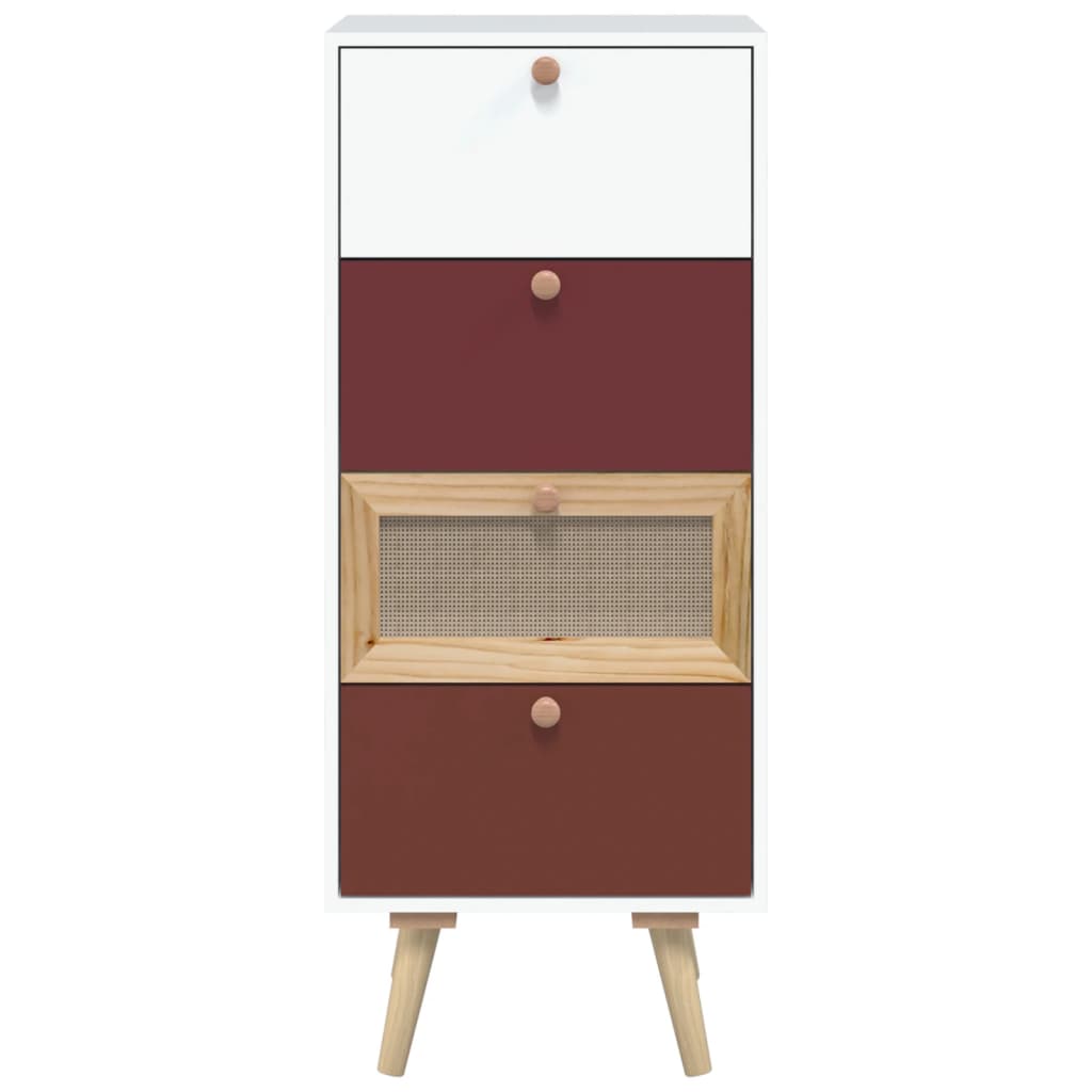 vidaXL Buffet haut avec tiroirs 40x30x95 cm bois d'ingénierie