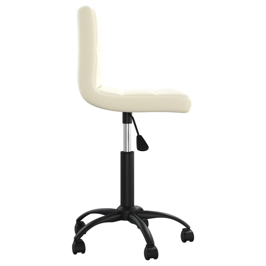 vidaXL Chaise pivotante de bureau Crème Velours