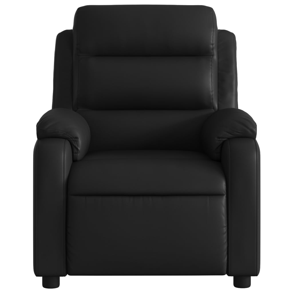 vidaXL Fauteuil de massage inclinable électrique noir similicuir