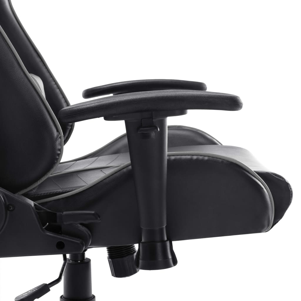 vidaXL Chaise de jeu Noir et gris Cuir artificiel