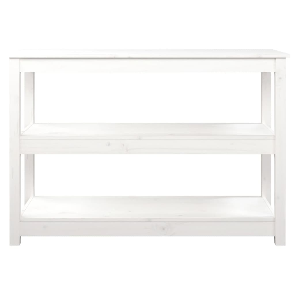 vidaXL Table console Blanc 110x40x74 cm Bois massif de pin