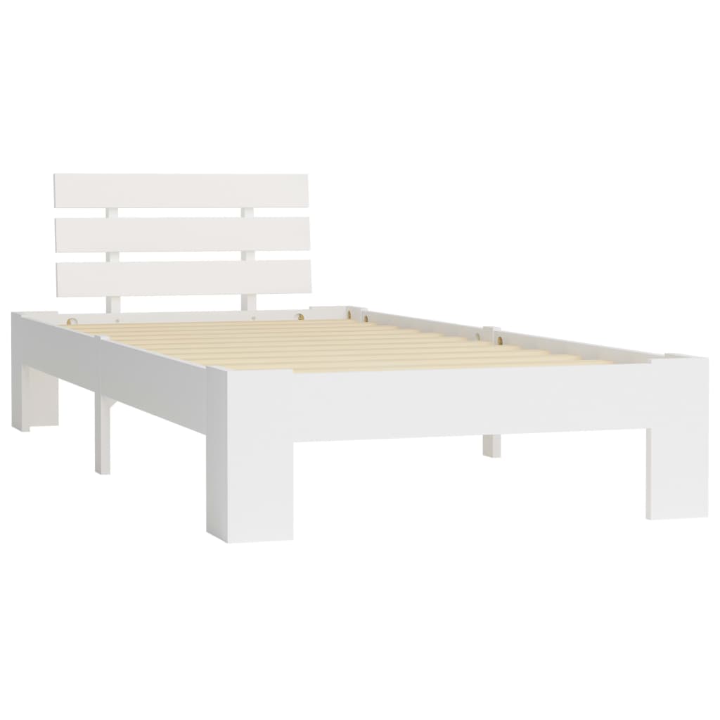 vidaXL Cadre de lit sans matelas blanc bois de pin massif 100x200 cm