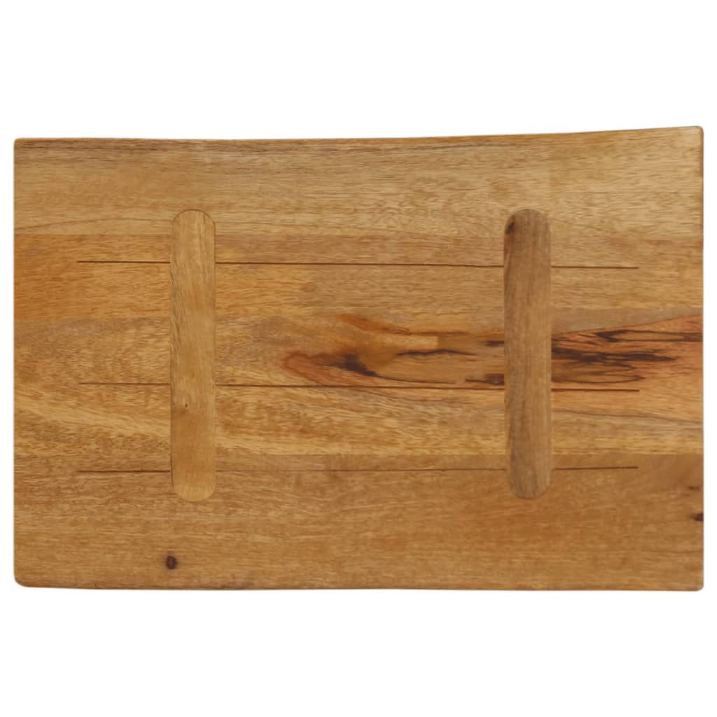 vidaXL Dessus de table 70x40x3,8 cm bord vivant bois massif manguier